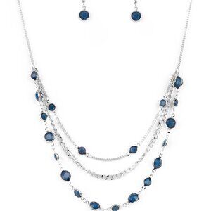 Goddess Getaway - Blue Necklace and Earrings Set
